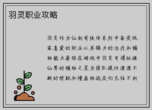 羽灵职业攻略